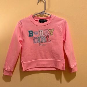 Long Sleeved Girls “Birthday” Sweatshirt 4T